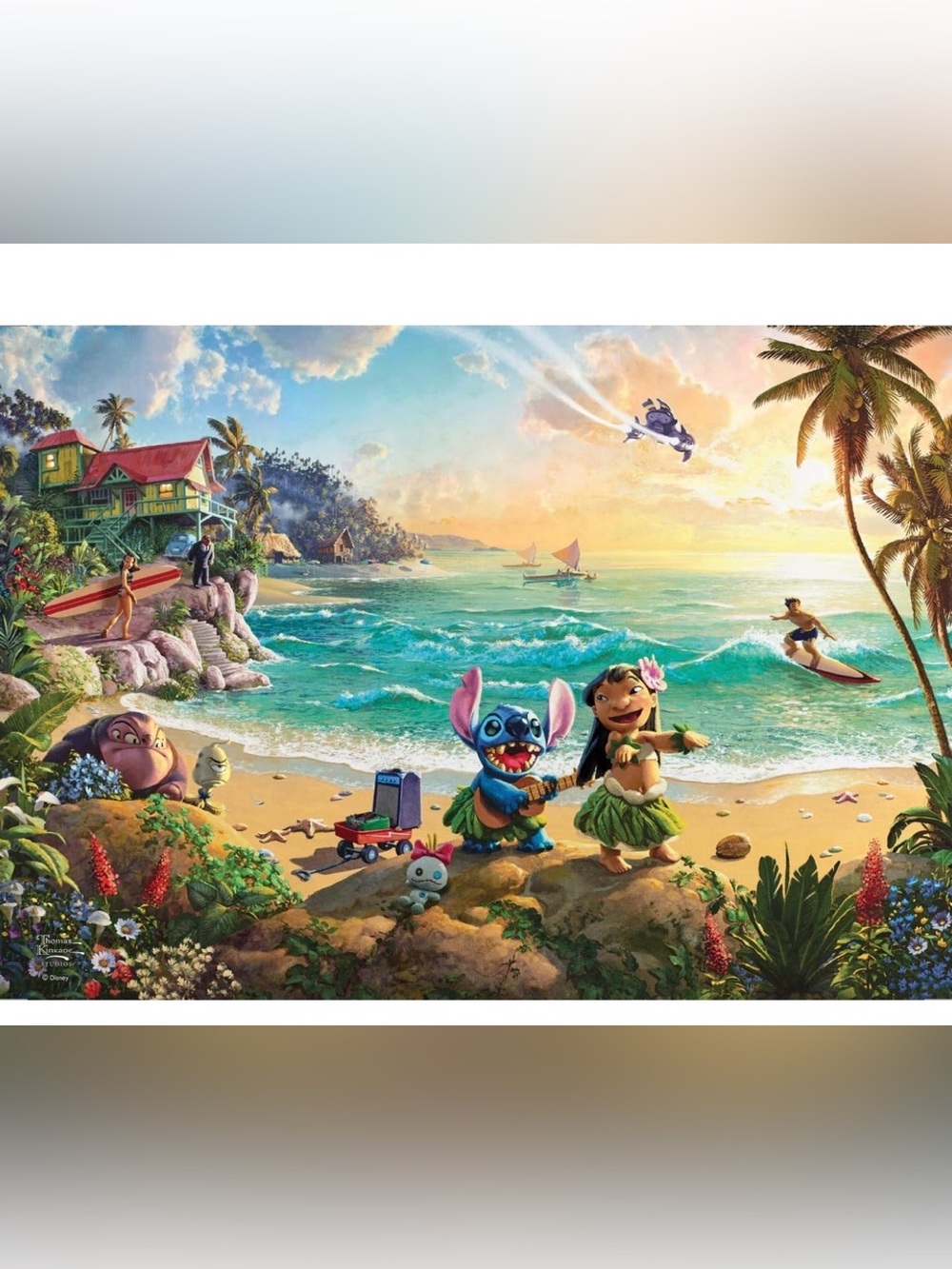 Lilo & Stitch Tropical Beach Poster 24 X 17